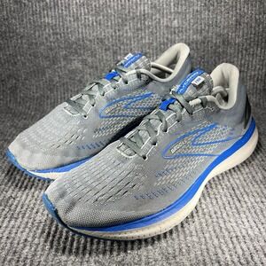 Brooks Glycerin 19 Men's Size 13 Quarry Grey Zap Blue Running Shoes 1103561D095